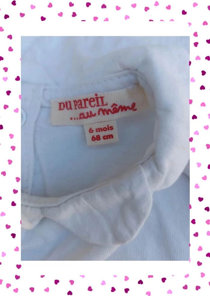Tee shirt 6 mois Du pareil au même - photo numéro 3