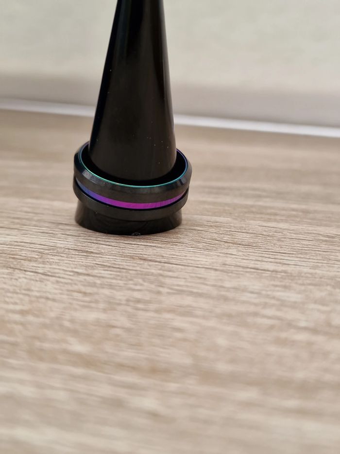 Bague Acier Inoxydable Noir Et Cameleon Multicolore - photo numéro 4
