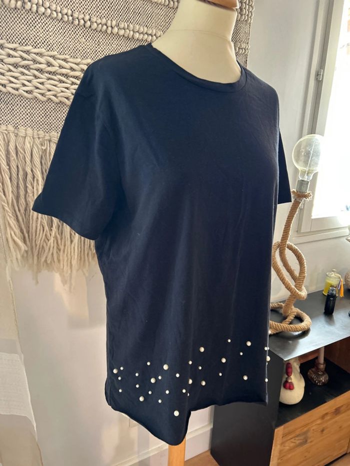 Zara teeshirt perles taille M - photo numéro 3