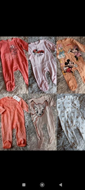 Lot 6 pyjama Disney Minnie , Bambi , panpan dont 1 basic neuf étiquetter 💐