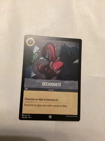 carte disney ravensburger lorcana FR déchiqueté action 196/204.FR.1  Non foil première édition