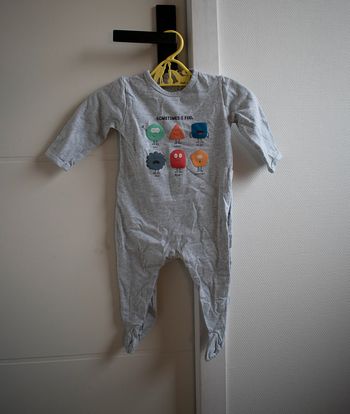 Pyjama mixte gris Taille 6 mois