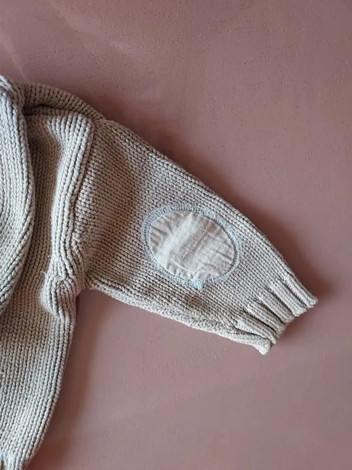 veste lainage à capuche 9 mois "Kitchoun" - photo numéro 4