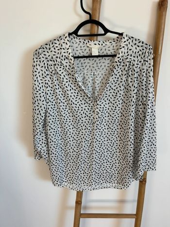 Blouse blanc/bleu