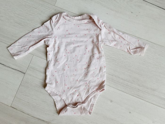 Vêtement bébé fille body manches longues rose étoiles Tape à l’œil 6 mois - photo numéro 2