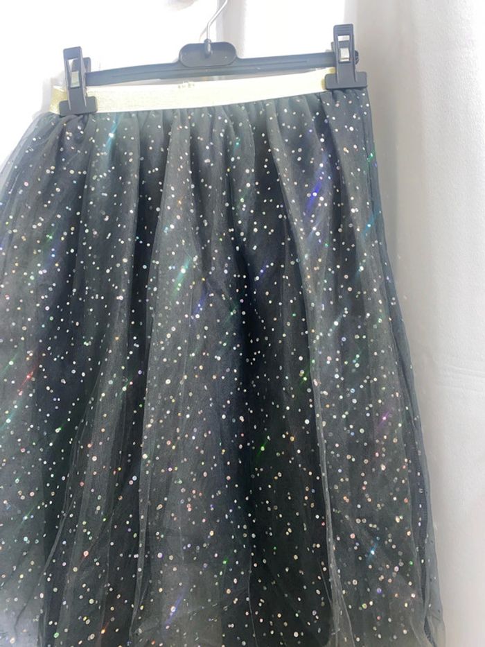 Legging gris avec jupe en tulle brillante intégrée Daniel Hecter taille 11-12 ans neuve - n13m - photo numéro 3