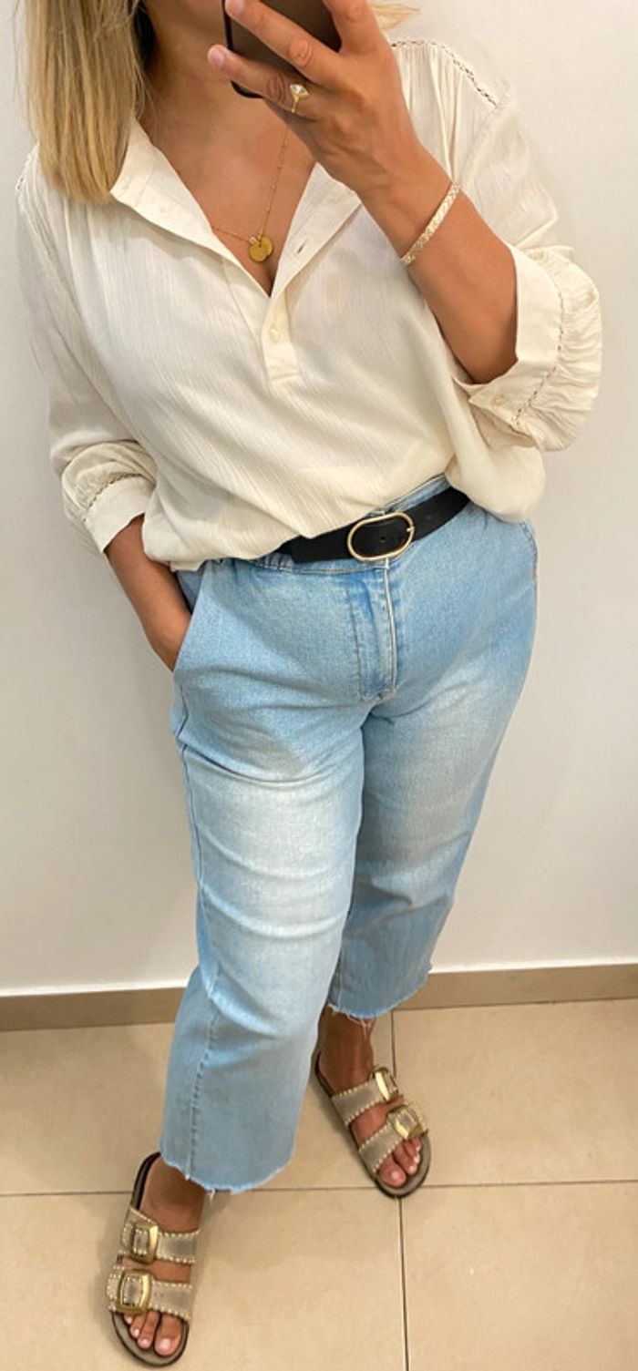 🩵Blouse crème Vila fluide Taille 46 - photo numéro 4