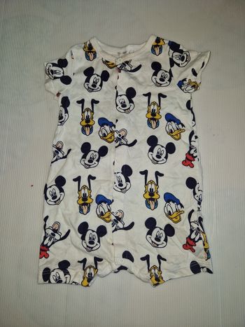 Combinaison short Mickey bébé garçon 9 mois