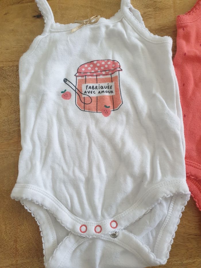 Lot de 3 bodies bretelles 6 mois - photo numéro 2