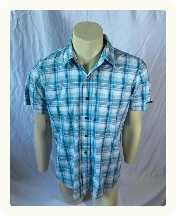 Chemise manches courtes carreaux Homme Diesel Taille L