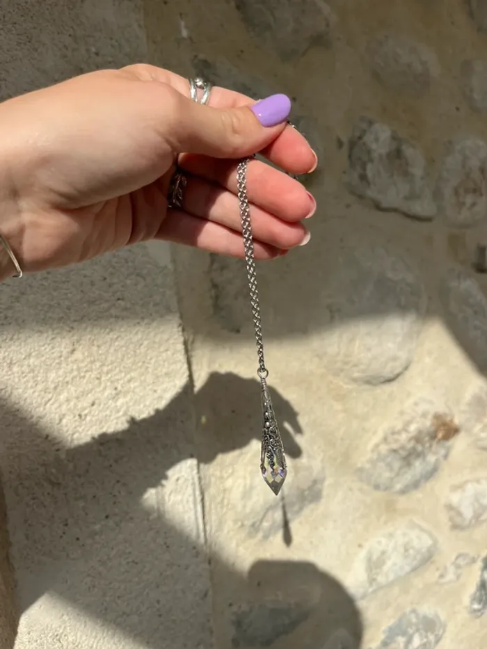 Collier goutte cristal swarovski fait main multicolore - photo numéro 5
