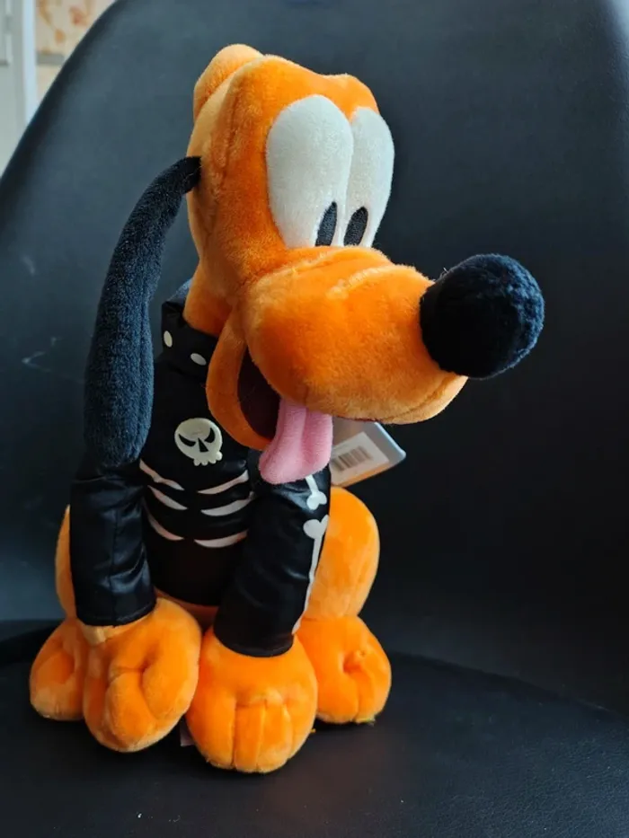 Peluche neuve Disney Parks Halloween Pluto peluche Animal chien Skeleton