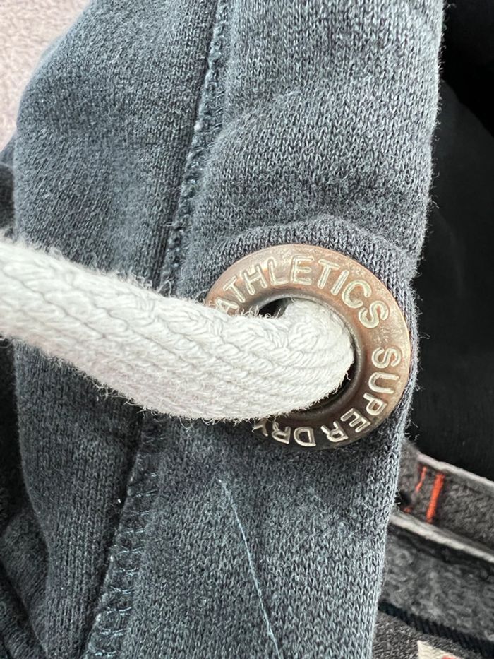 Veste à capuche Superdry avec logo Brodé Orange Label Noire Taille XS - photo numéro 20