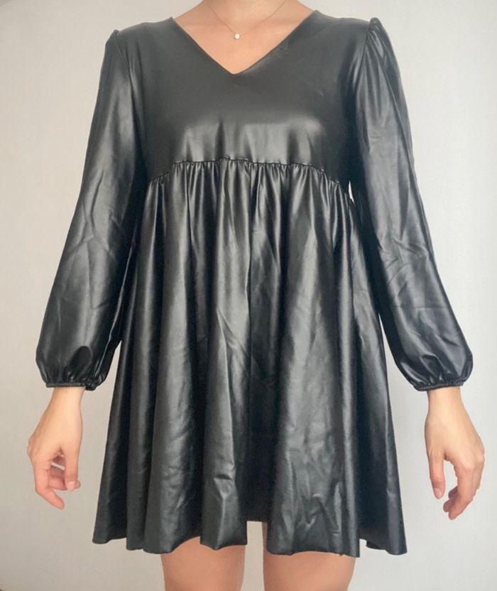 Robe similicuir noire Boohoo - photo numéro 2