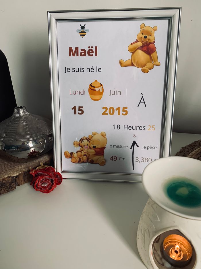 Cadre naissance personnalisé