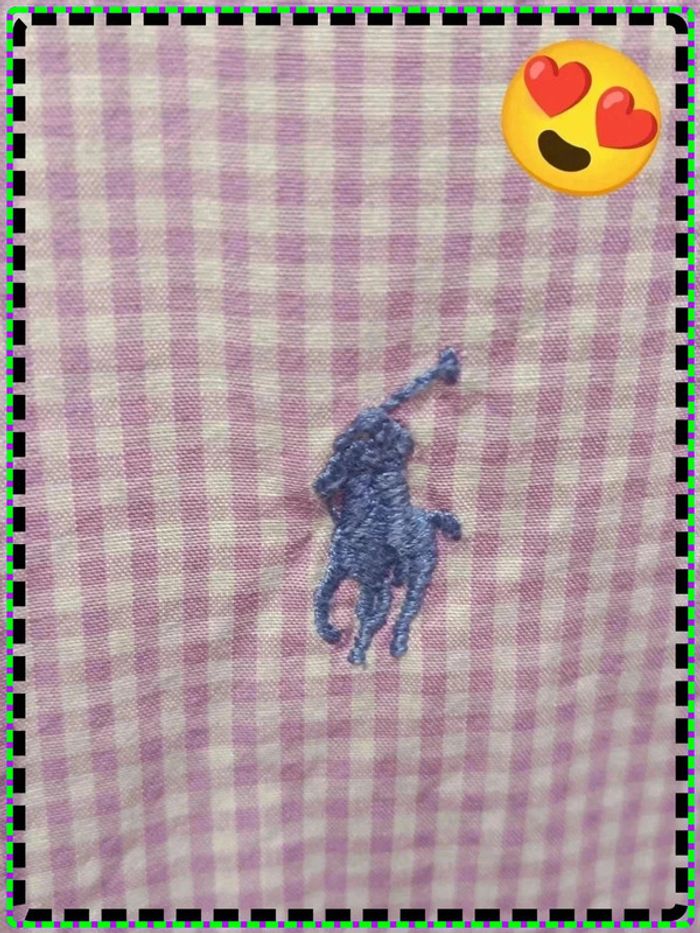 🟣 Chemise manches longues Ralph Lauren Vichy Lilas – Taille 16 ½ / 34–35 (Yarmouth Fit – L homme) - photo numéro 6