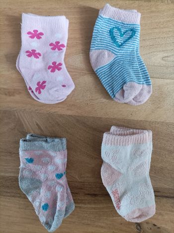 Lot 1 : 4 paires de chaussettes bébé