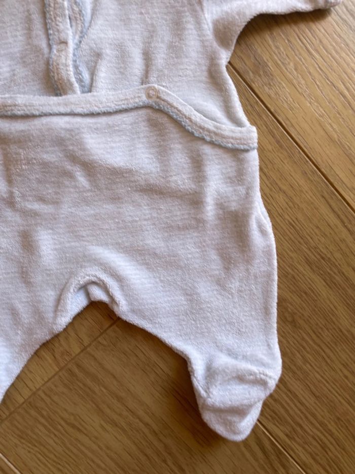 Pyjama naissance mixte chaud petit bateau bleu et blanc rayé mouton - photo numéro 13