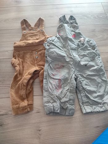 Lot de 2 salopettes 9 mois