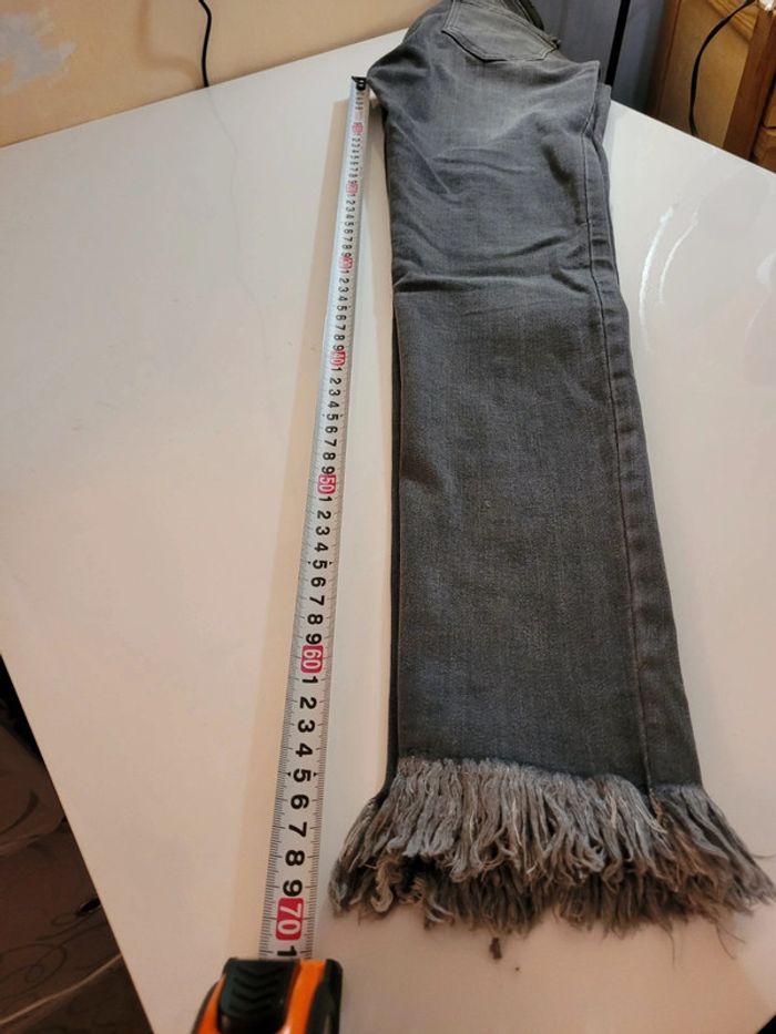 Jean gris skinny taille lacet - photo numéro 8