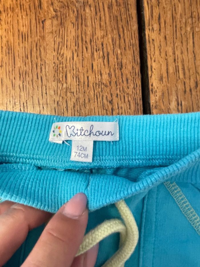 Short bleu turquoise kitchoun 12 mois - photo numéro 2