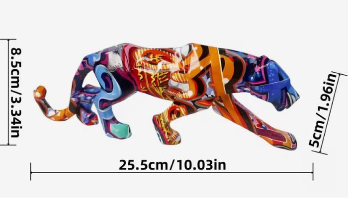 Sculpture figurine puma 25 cm - photo numéro 3