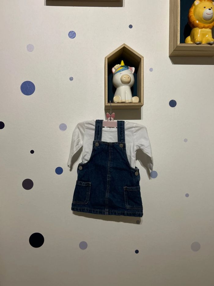 Set robe en jeans 0-3 mois primark 62 cm