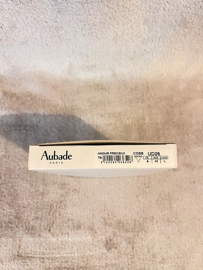 Aubade - Tanga Amour Precieux - Bleu, Taille 4 (L/XL) - photo numéro 7