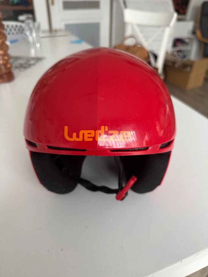 Casque rouge ski wedze