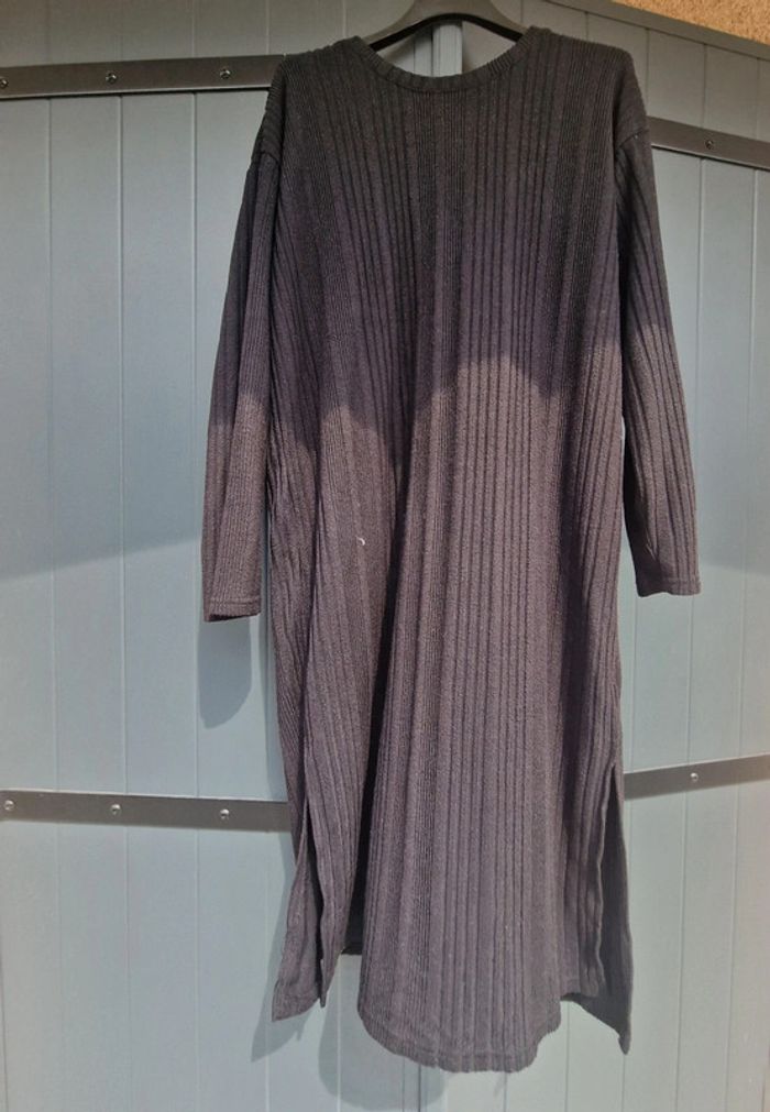 Robe noir longue matière épaisse cotolé
