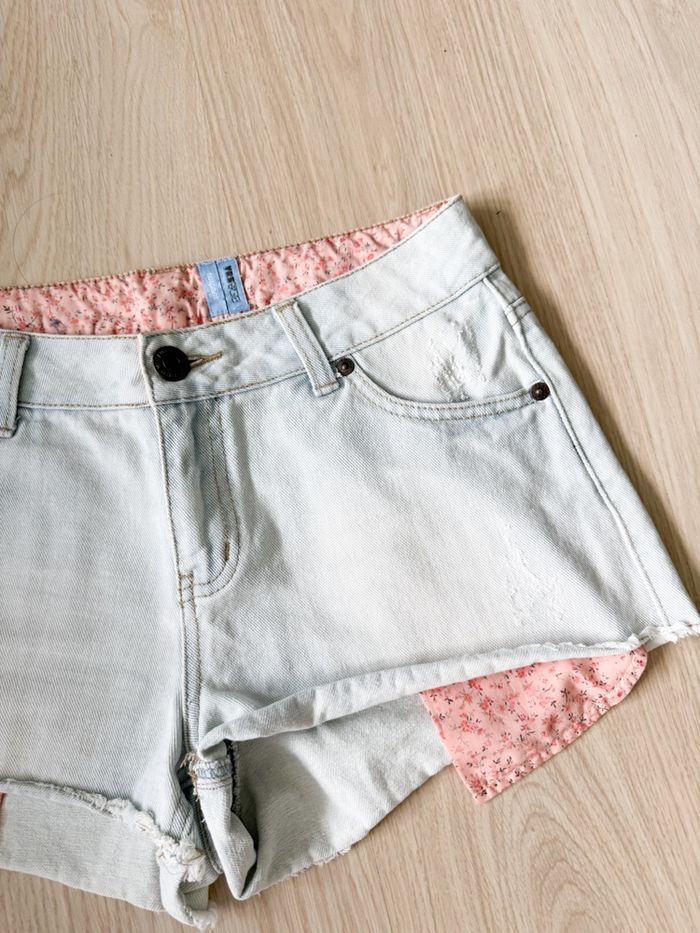 Short en jean bleu clair ikks taille 36 S - comme neuf - photo numéro 3