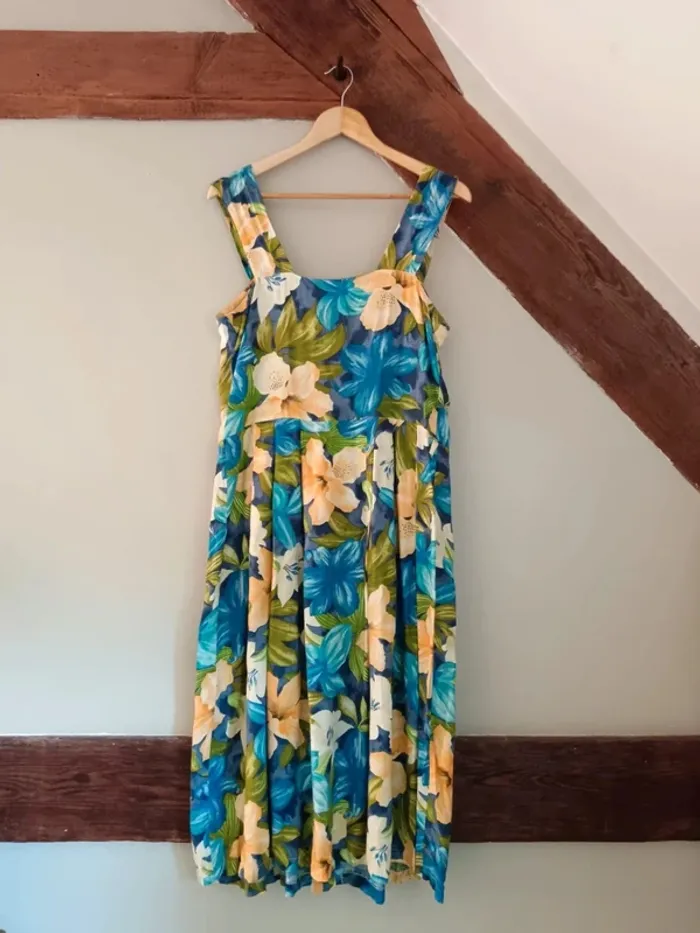 Robe débardeur jupon fleurie - photo numéro 4