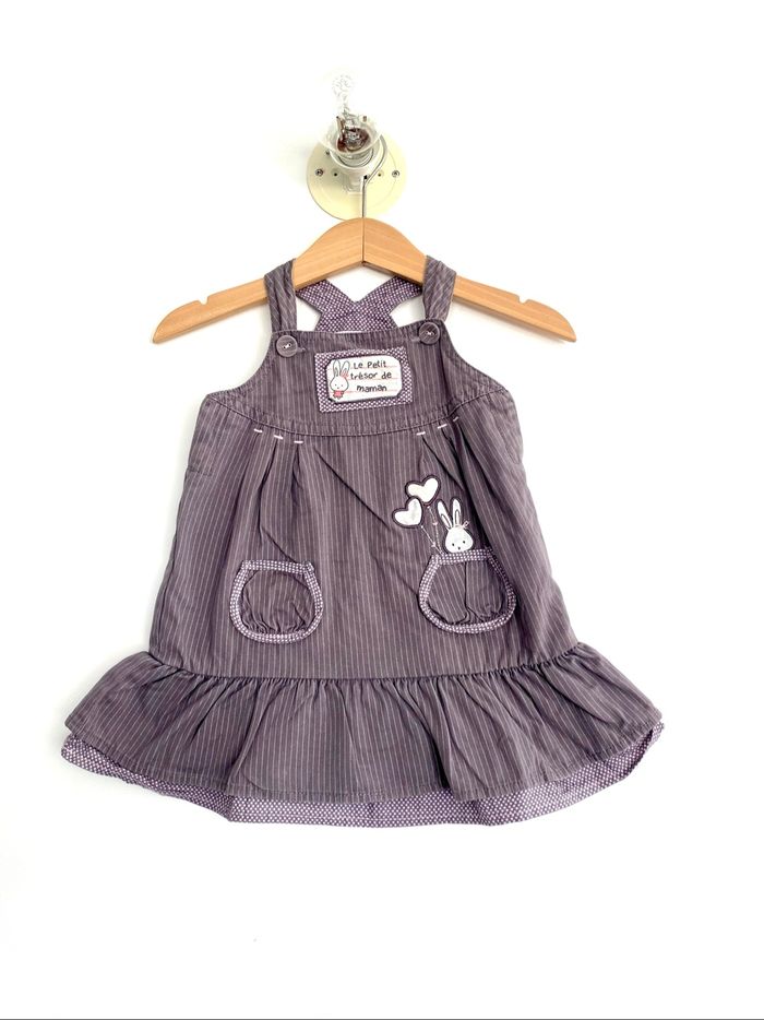 Robe été à fines bretelles lila /le petit trésor de maman « petit kimbaloo » 9 mois