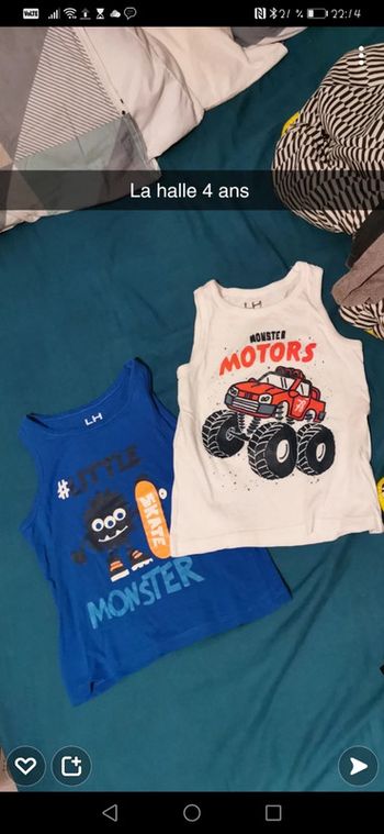 Lot Débardeur marcelle monstre monster truk
