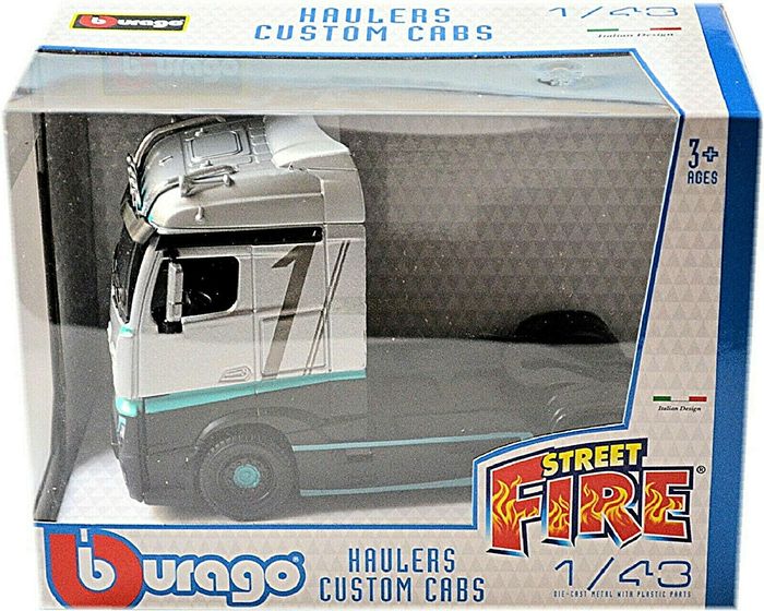 BBURAGO Mercedes Benz Actros Gigaspace tracteur Argent Silver Metallic 1:43