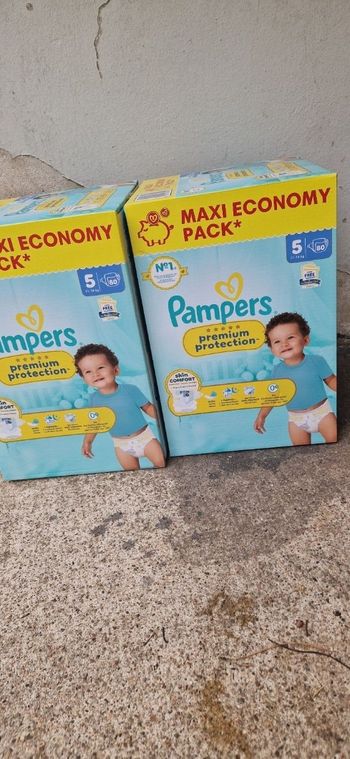 40 euro les 2 maxieconomy pack pampers premium protection taille 5