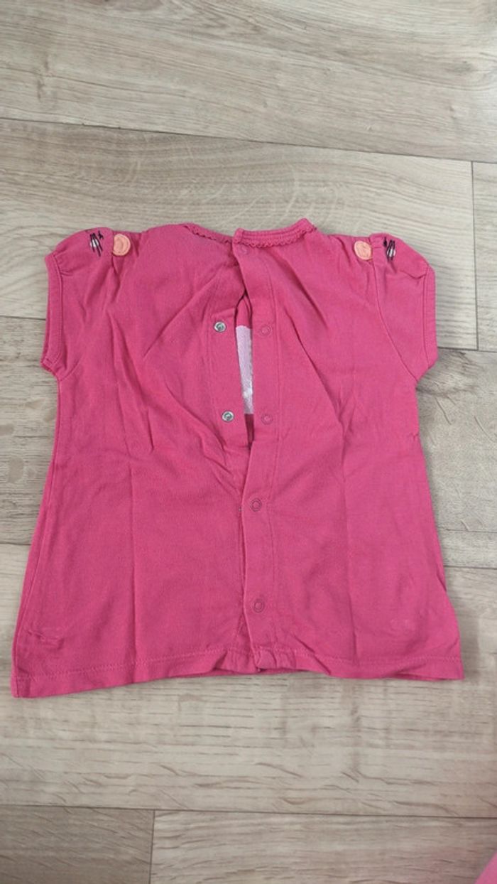 Tee-shirt Rose Coucou Kiabi 12 Mois - photo numéro 5