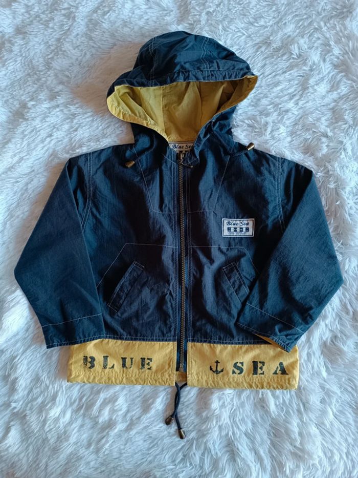 Veste coupe-vent bicolore T. 2 ans Blue Sea