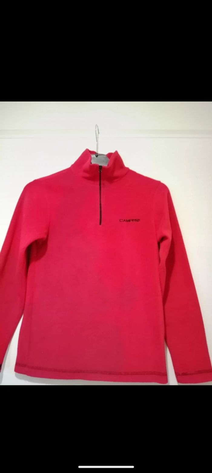 Sweat polaire Campris rouge. Taille 12 ans - photo numéro 3