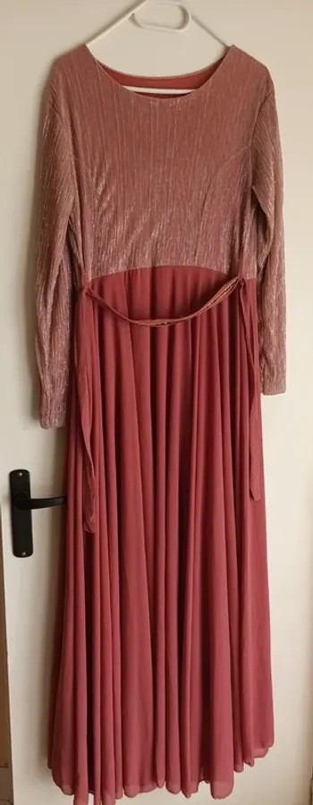 Robe longue rose taille unique