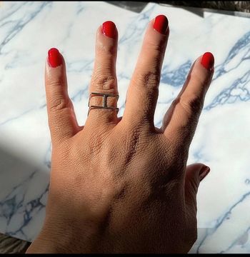 Original bague carré.