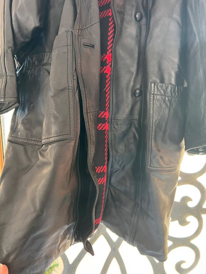 Manteau trench vintage 40/42 cuir - photo numéro 4
