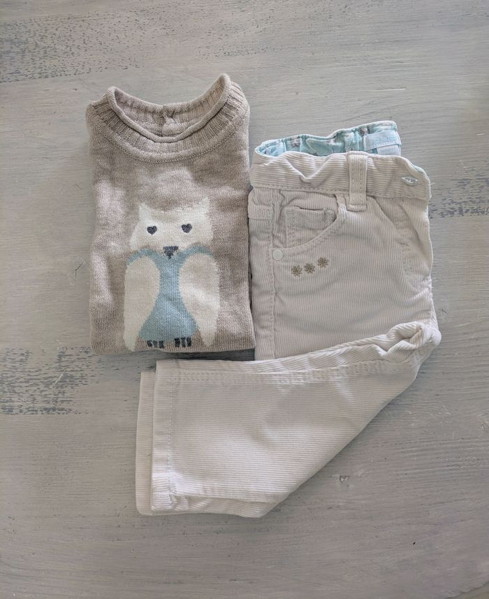 Ensemble Obaïbi fille - 12 mois - Parfait état