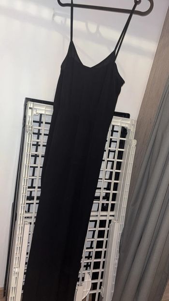 Robe longue noir voile