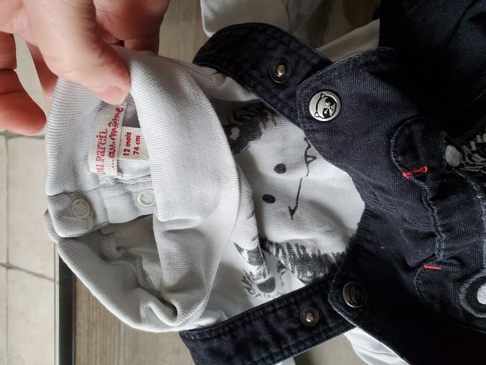 Ensemble salopette 12 mois Dpam - photo numéro 2