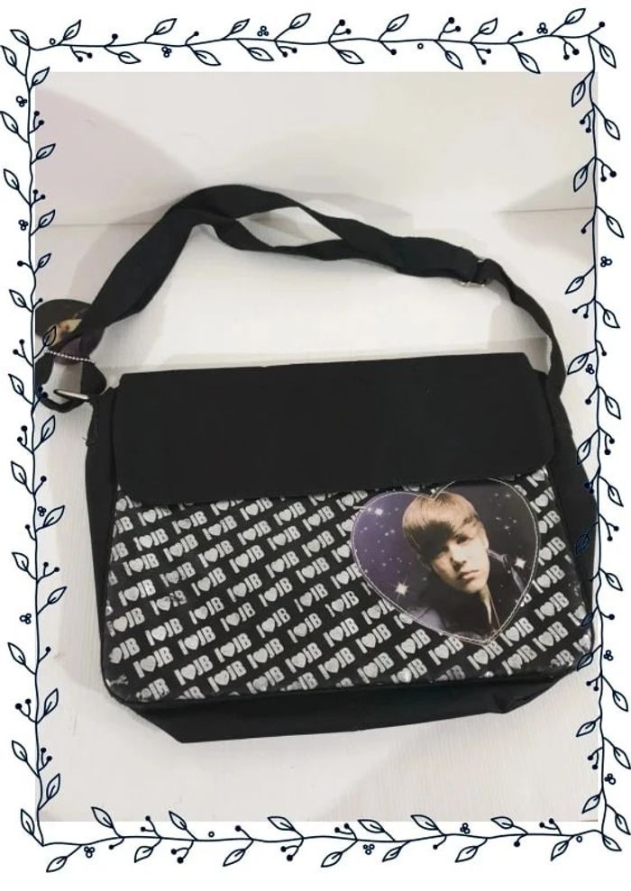 Sac à bandoulière Justin Bieber, bon état, vintage 35x27cm
