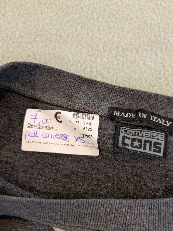 Pull converse gris XS - photo numéro 2