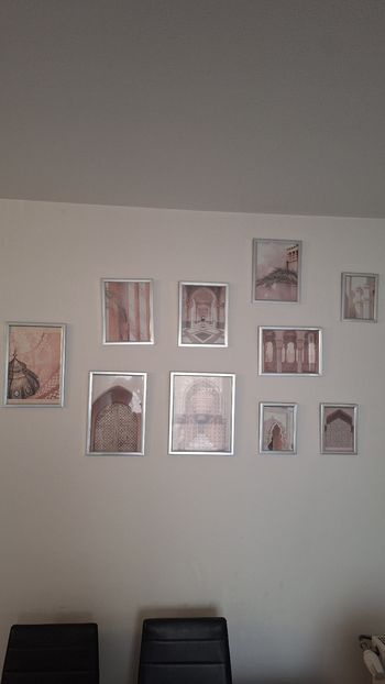 Pêle-mêle 10 cadres style oriental rose et argenté