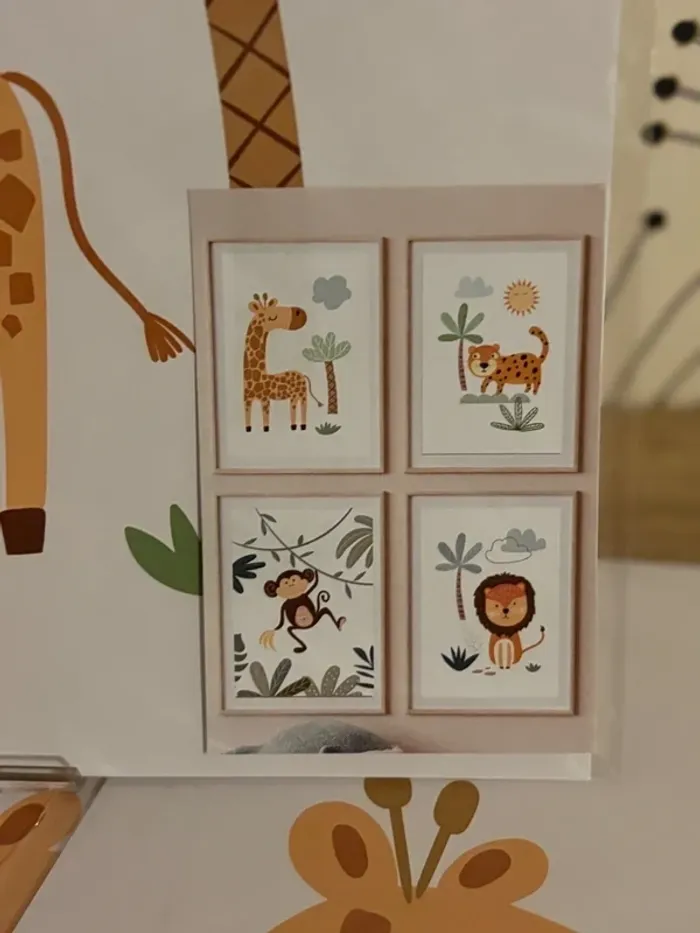 Affiches “Safari en Douceur” pour chambre enfant - photo numéro 2