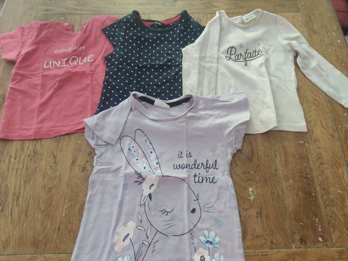 Lot 4 t-shirts 18 mois